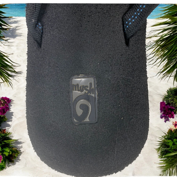 Teva Olowahu Sandals Black Strappy Women's Sz 9 Mush Comfort Insoles Beach Pool - Picture 3 of 6